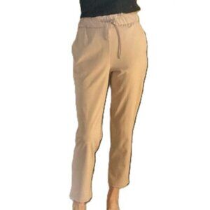 XS Tan Pull-on Ankle Pants from Maison d'Amelie Paris
